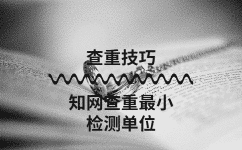 學術查重有最小檢測單位嗎？是句子嗎？