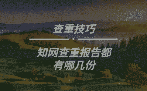 學術查重報告都有哪幾份