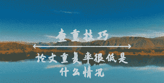 論文重復率很低是什么情況