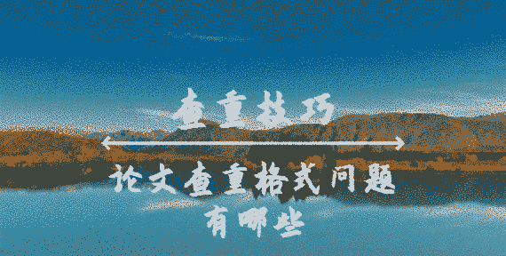 論文查重格式問題有哪些