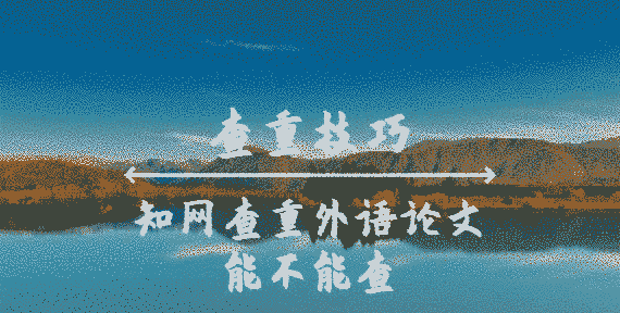 學術查重外語論文能不能查