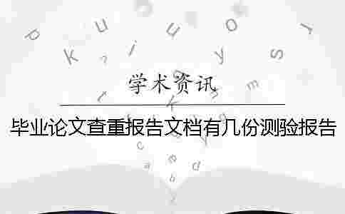 畢業論文查重報告文檔有幾份測驗報告
