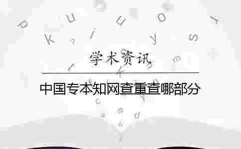 中國專本學術查重查哪部分