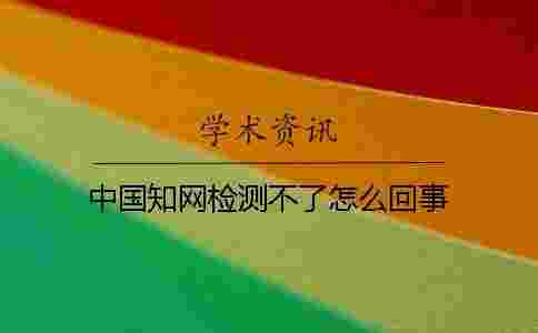中國學(xué)術(shù)檢測不了怎么回事