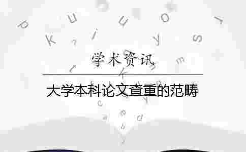 大學本科論文查重的范疇