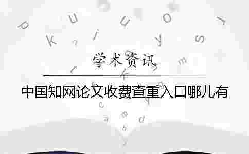 中國學術論文收費查重入口哪兒有