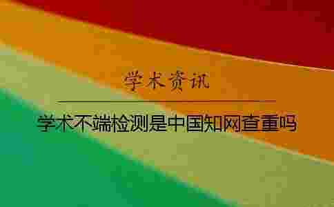 學術不端檢測是中國學術查重嗎？